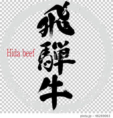 飛騨牛（筆文字・手書き） 46269063