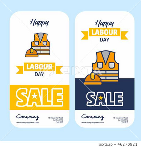 Happy Labour day design yellow blue theme vector Happy Labour day design yellow blue theme vector 46270921