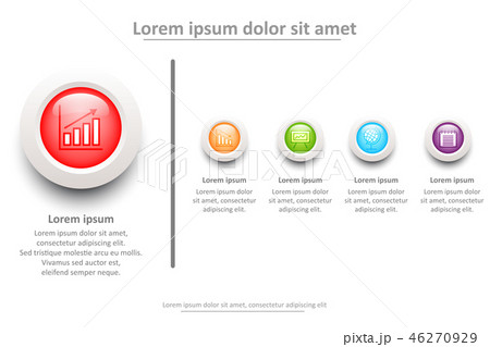 Five 3D colorful marble circle topics 46270929