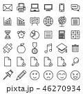 Simple variety outline icon set 46270934