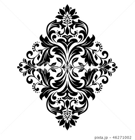 Damask graphic ornament. Floral design element.  46271002