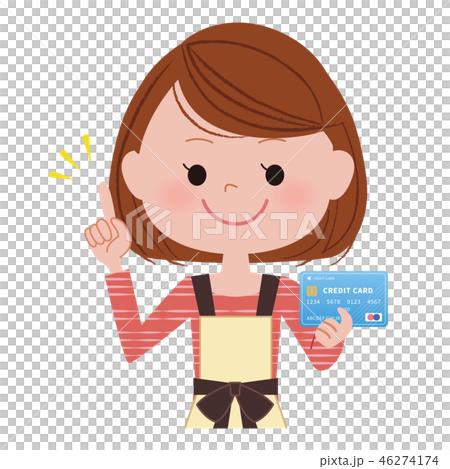 Housewife holding a credit card 46274174