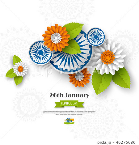 Indian Republic day holiday design. 46275630