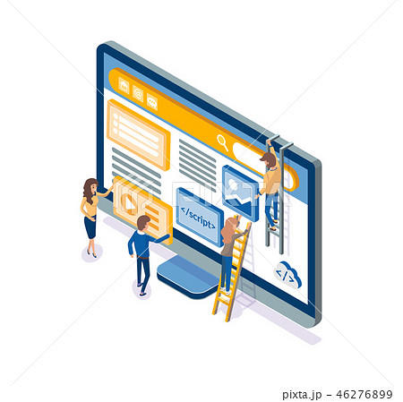 Developers Working on Web Development Optimization 46276899