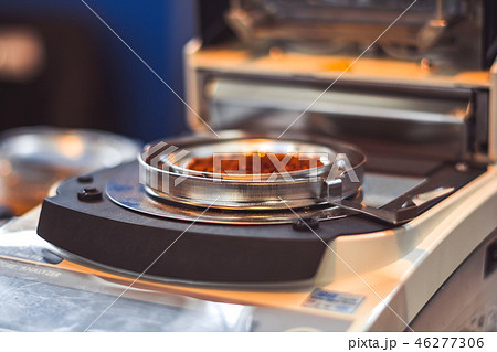 kitchen scale on the table kitchen scale on the table 46277306