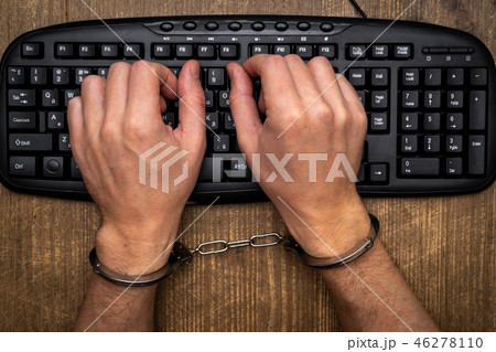 Hacker concept, punishment for cybercrime Hacker concept, punishment for cybercrime 46278110