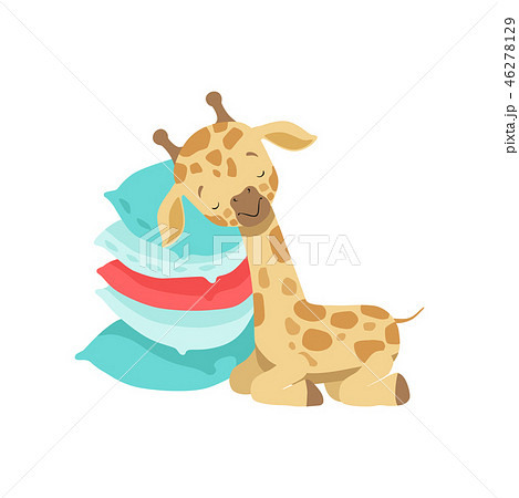 baby giraffe sleeping