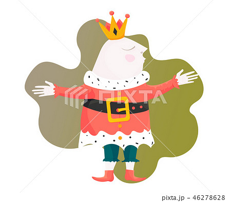 Russian folklore Vector Illustration in a cartoon style: Tsar Gorokh from fairy tales. Russian folklore Vector Illustration in a cartoon style: Tsar Gorokh from fairy tales. 46278628