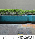 街角の風景 植物 植え込み 壁 Street corner 46280581