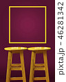 Yellow bar stool with magenta background 46281342