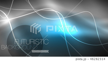 Neon lines wave background. Abstract composition Neon lines wave background. Abstract composition 46282314