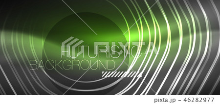 Black and glowing color lines neon design, magin techno template background Black and glowing color lines neon design, magin techno template background 46282977
