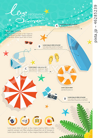 ビーチ パラソル 夏 46285239