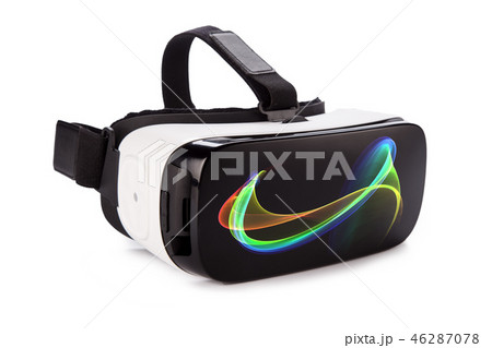 VR virtual reality glasses on white background 46287078