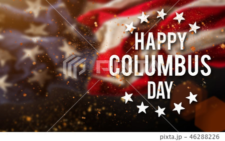 Happy Columbus day banner, patriotic background Happy Columbus day banner, patriotic background 46288226