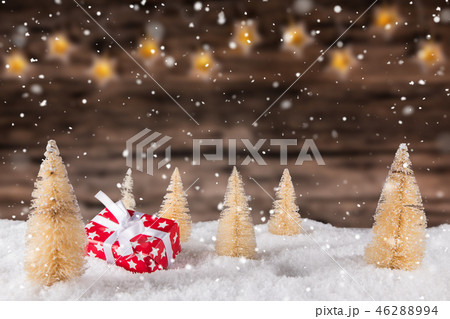 Christmas decoration on wooden background 46288994