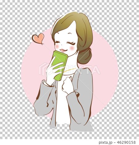 Rejoice woman looking at mobile Rejoice woman looking at mobile 46290158