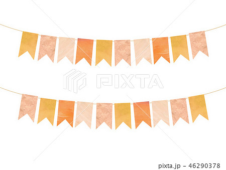 flag garland yellow orange 46290378