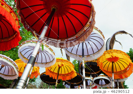 Traditional Balinese umbrellas 46290512