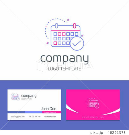 Business card design with arrows company logo  46291373