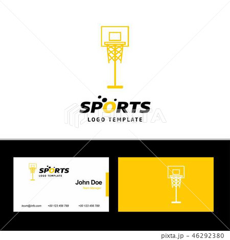Business card of sports with yellow and white them Business card of sports with yellow and white them 46292380