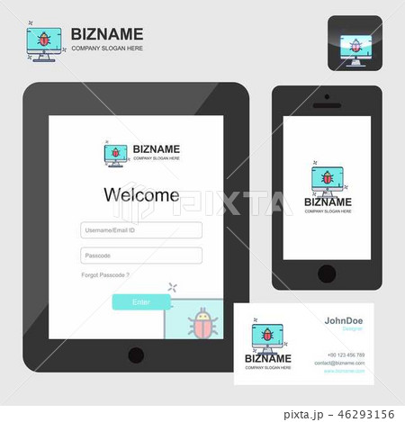 Company Application design with logo and company t 46293156