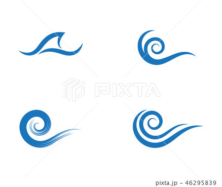 Water wave icon vector 46295839