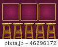 Yellow bar stool with magenta background  46296172