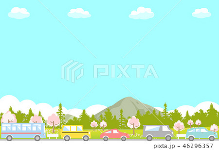 ドライブ 渋滞 春 桜 ドライブ 渋滞 春 桜 46296357