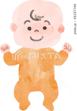 笑顔の赤ちゃんのイラスト素材
