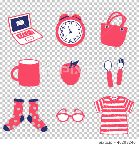 身の回りにあるもののイラスト素材