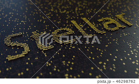 Stellar Word Made Of Golden Numbers. 3d Renderingのイラスト素材 [46298762] - PIXTA