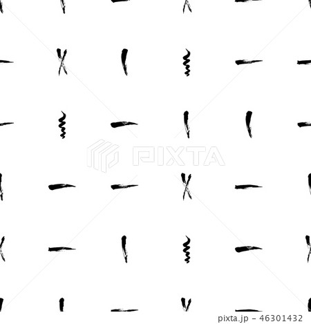Seamless pattern hand drawn with a brush strokes. Abstract brushstrokes vector illustration. 46301432