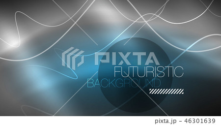 Neon lines wave background. Abstract composition 46301639