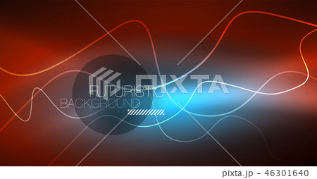 Neon lines wave background. Abstract composition 46301640
