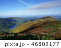 朝日連峰以東岳オツボ峰登山道からの紅葉と大鳥池 46302177