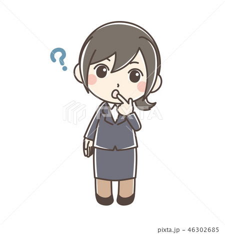 疑問に思うキャリアウーマンA 疑問に思うキャリアウーマンA 46302685