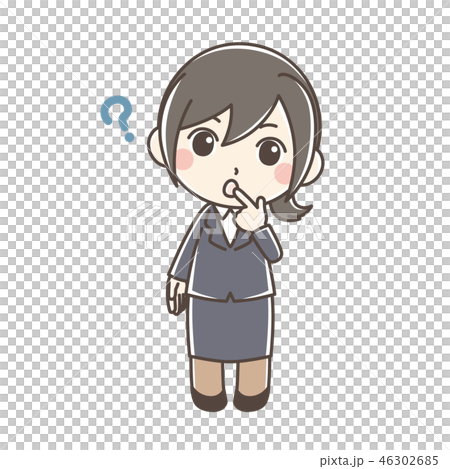 疑問に思うキャリアウーマンA 疑問に思うキャリアウーマンA 46302685