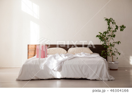 Christmas bedrooms with bed tree gifts new year postcard 46304166