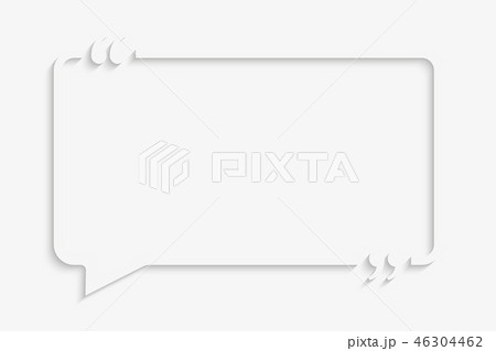 The Vector Speech Bubble Quote Blank Template. 46304462