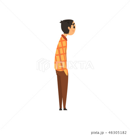 Young man looking at something, side view vector Illustration on a white background Young man looking at something, side view vector Illustration on a white background 46305182