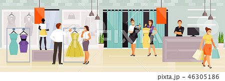 People in the clothing store 46305186
