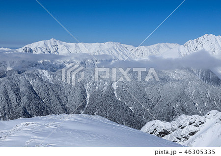 白銀の笠ヶ岳 46305335