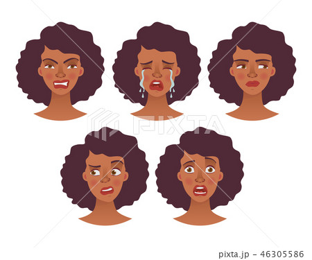 face of African woman - set 46305586