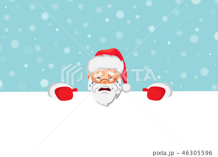 Santa Claus holding big banner 46305596