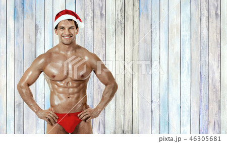handsome sexy Santa Claus handsome sexy Santa Claus 46305681