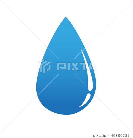 water drop icon isolated on white background 46306285