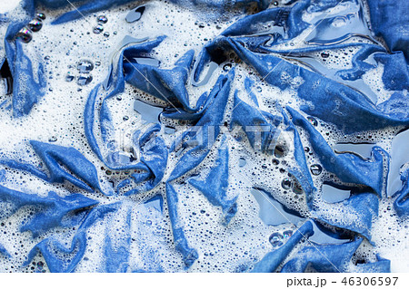 Washing Jeans shirt, soaked Washing Jeans shirt, soaked 46306597