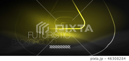 Dark black abstract background with neon colors and lines 46308284