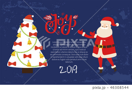 Joys Greeting Card on 2019 New Year Holiday Vector Joys Greeting Card on 2019 New Year Holiday Vector 46308544